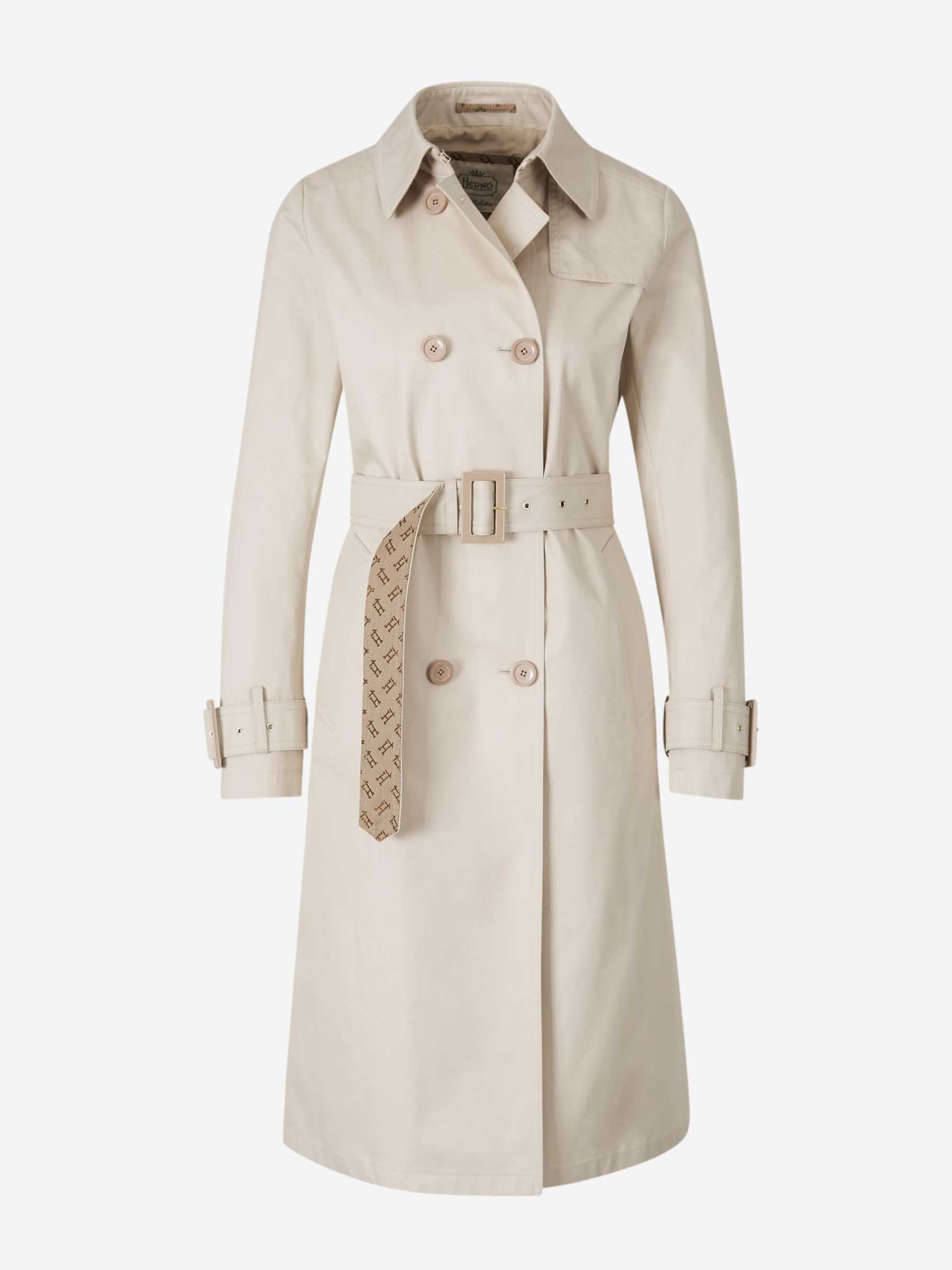 Herno Mujer Barcelona Gabardina Cruzada Algodón color Beige sku 774-000555 01 - Foto 2