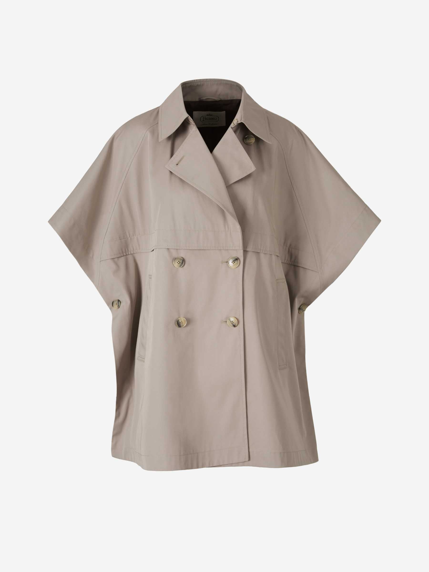 Herno Mujer Barcelona Gabardina Poncho Doble color Taupe sku 774-000556 01 - Foto 2