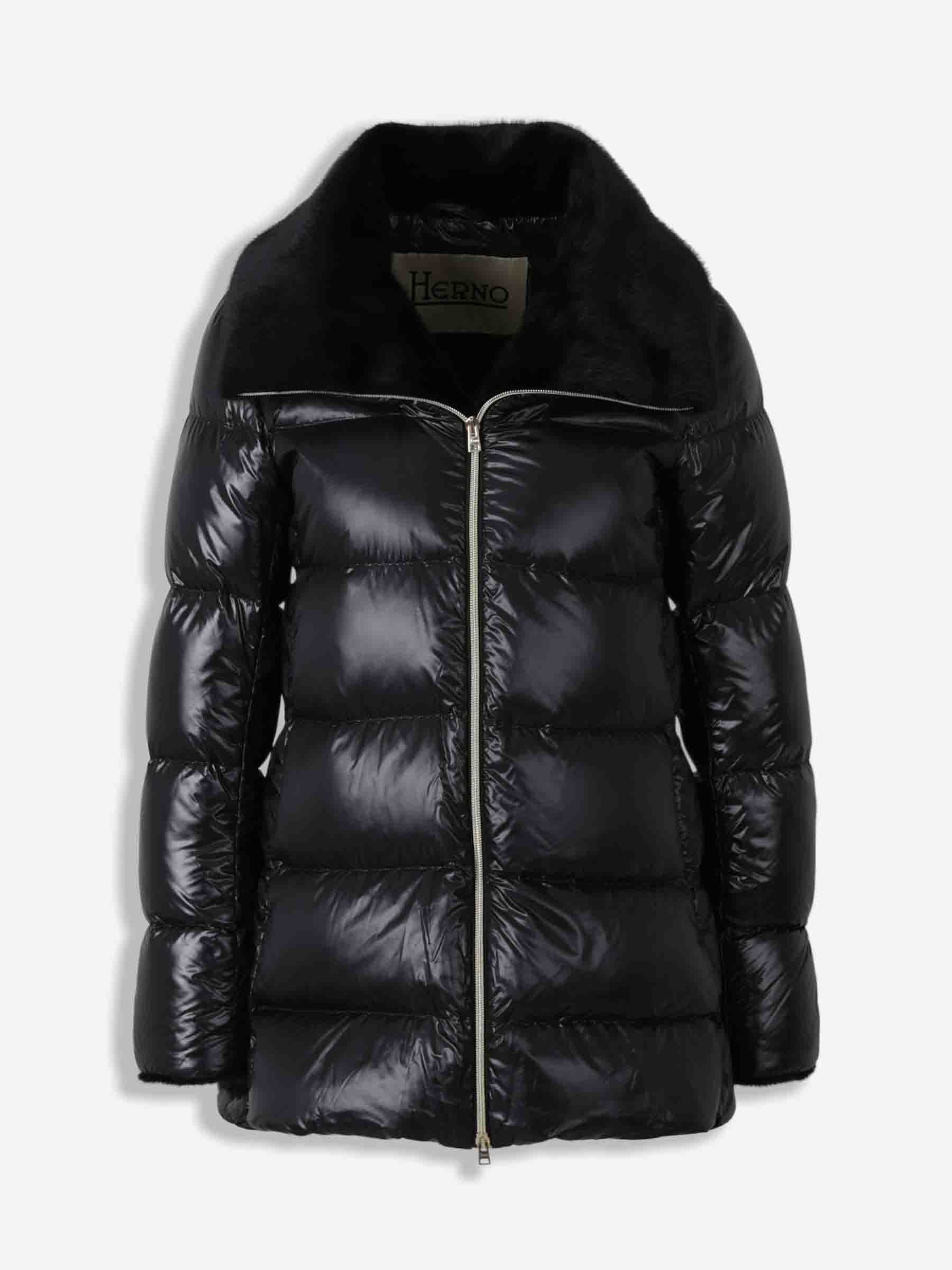 Herno Mujer Barcelona Plumífero Cuello Pelo color Negro sku 774-000579 01 - Foto 1