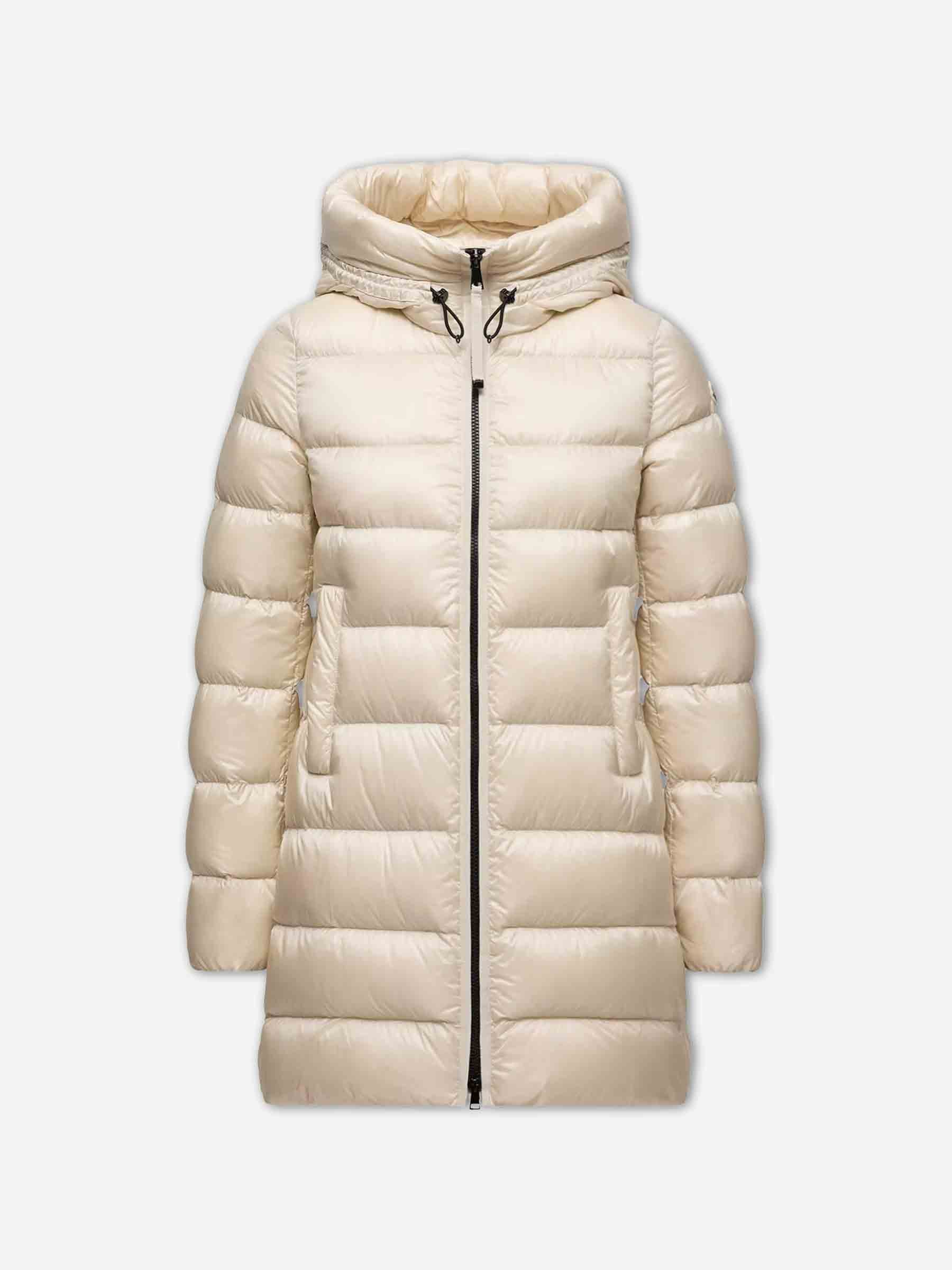 Moncler Mujer Barcelona Plumífero Largo Suyenne color Marfil sku 774-000589 01 - Foto 1