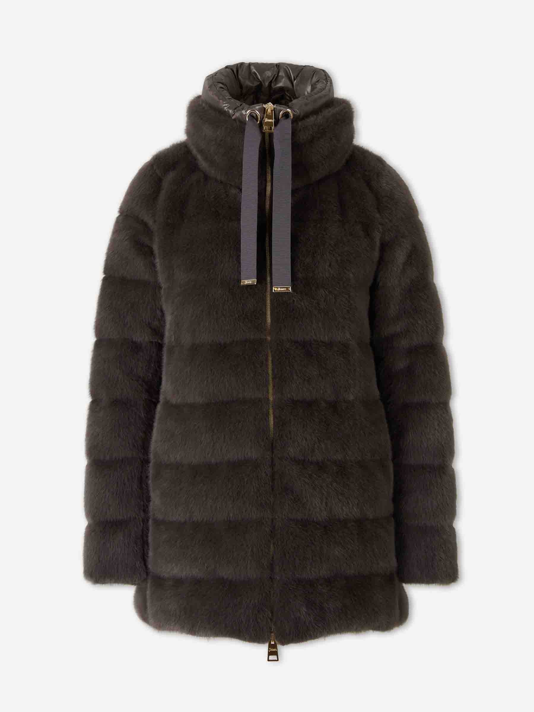 Herno Mujer Barcelona Abrigo Faux Fur color Gris Antracita sku 774-000639 01 - Foto 1