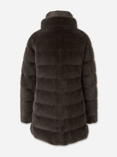 Herno Mujer Barcelona Abrigo Faux Fur color Gris Antracita sku 774-000639 01 - Foto 3