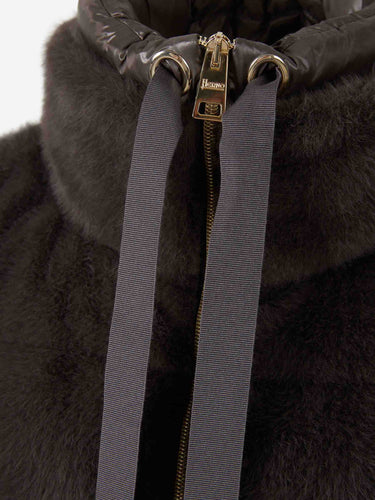 Herno Mujer Barcelona Abrigo Faux Fur color Gris Antracita sku 774-000639 01 - Foto 4