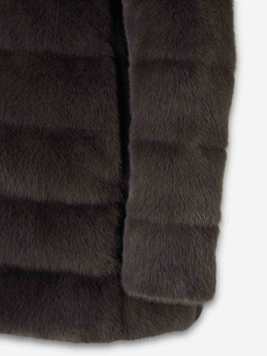 Herno Mujer Barcelona Abrigo Faux Fur color Gris Antracita sku 774-000639 01 - Foto 5