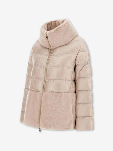 Herno Mujer Barcelona Plumífero Corto Faux Fur color Taupe sku 774-000640 01 - Foto 2
