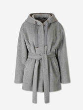 Herno Mujer Barcelona Abrigo Corto Capucha Cinturón color Gris sku 774-000645 01 - Foto 1