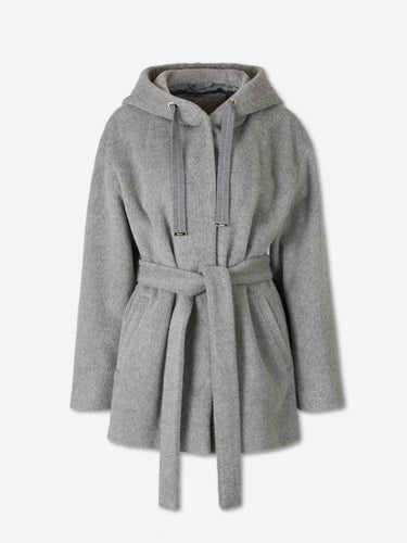 Herno Mujer Barcelona Abrigo Corto Capucha Cinturón color Gris sku 774-000645 01 - Foto 1