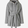 Herno Mujer Barcelona Abrigo Corto Capucha Cinturón color Gris sku 774-000645 01 - Foto 1