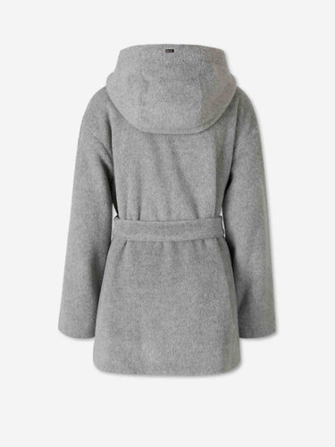 Herno Mujer Barcelona Abrigo Corto Capucha Cinturón color Gris sku 774-000645 01 - Foto 2