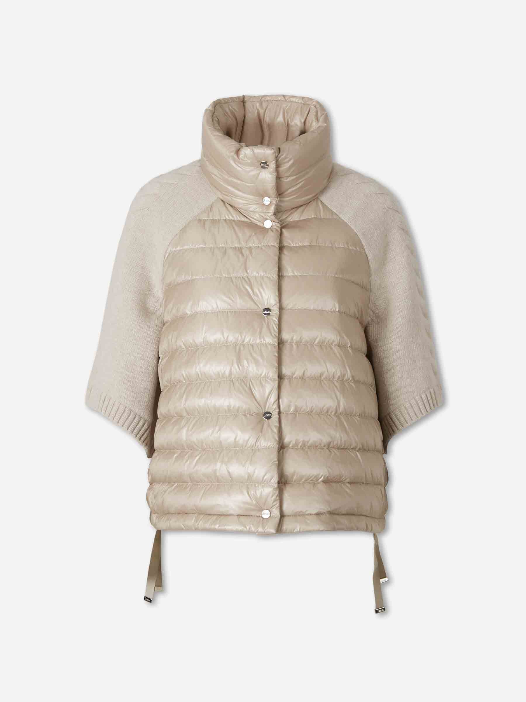 Herno Mujer Barcelona Plumífero Manga Punto color Beige sku 774-000648 01 - Foto 1