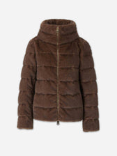 Herno Mujer Barcelona Plumífero Efecto Visón color Marrón Oscuro sku 774-000650 01 - Foto 1