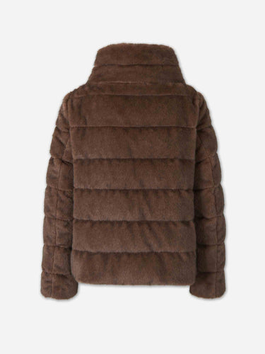 Herno Mujer Barcelona Plumífero Efecto Visón color Marrón Oscuro sku 774-000650 01 - Foto 2