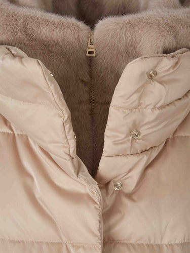 Herno Mujer Barcelona Plumífero Capucha Pelo color Camel sku 774-000651 01 - Foto 4