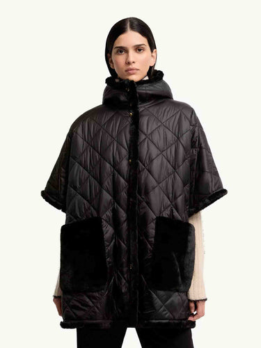 Moncler Mujer Barcelona Capa Reversible Capucha color Negro sku 774-000661 01 - Foto 2