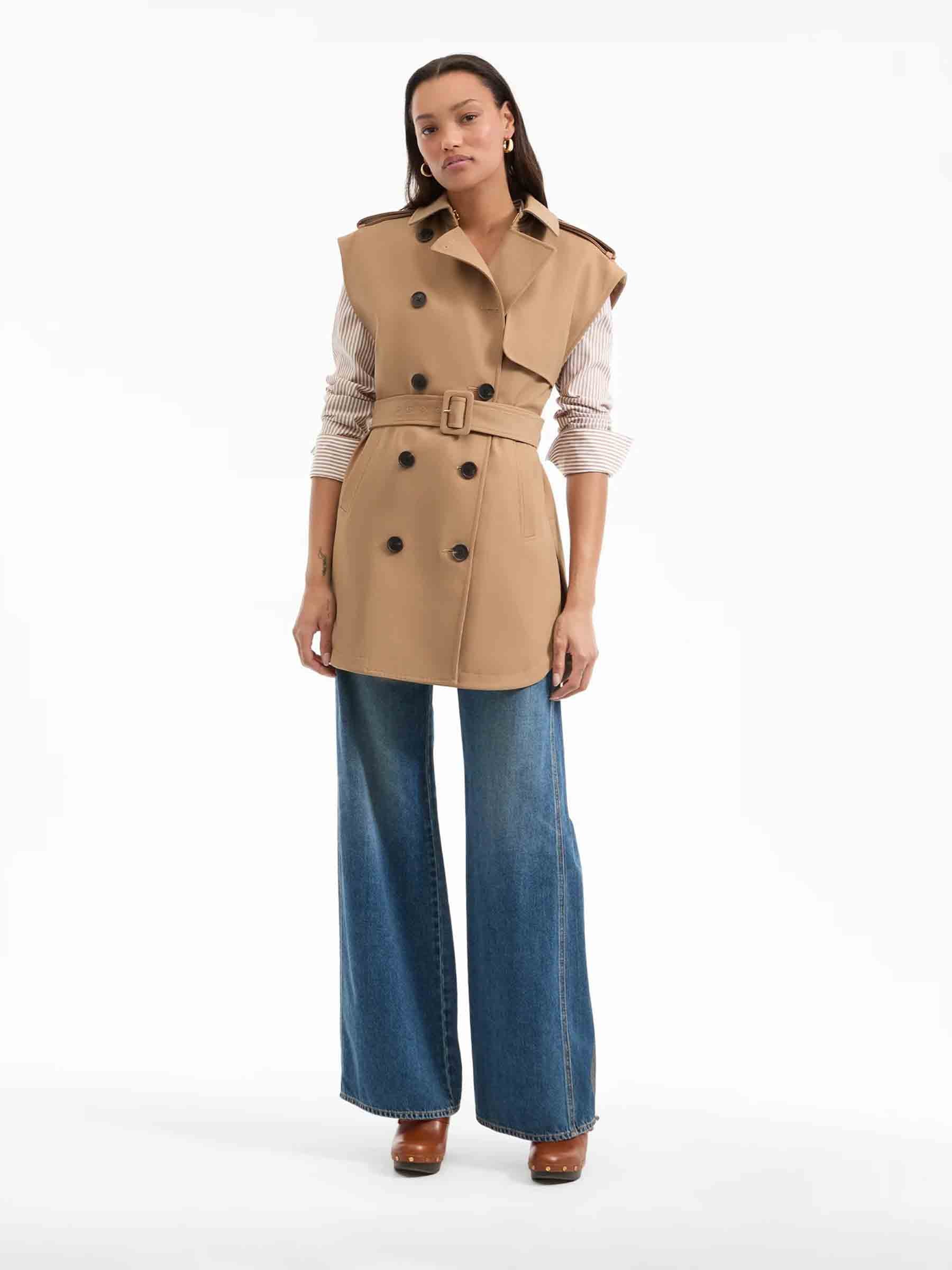 Veronica Beard Mujer Barcelona Chaleco Gabardina Willmott color Camel sku 775-000218 01 - Foto 2