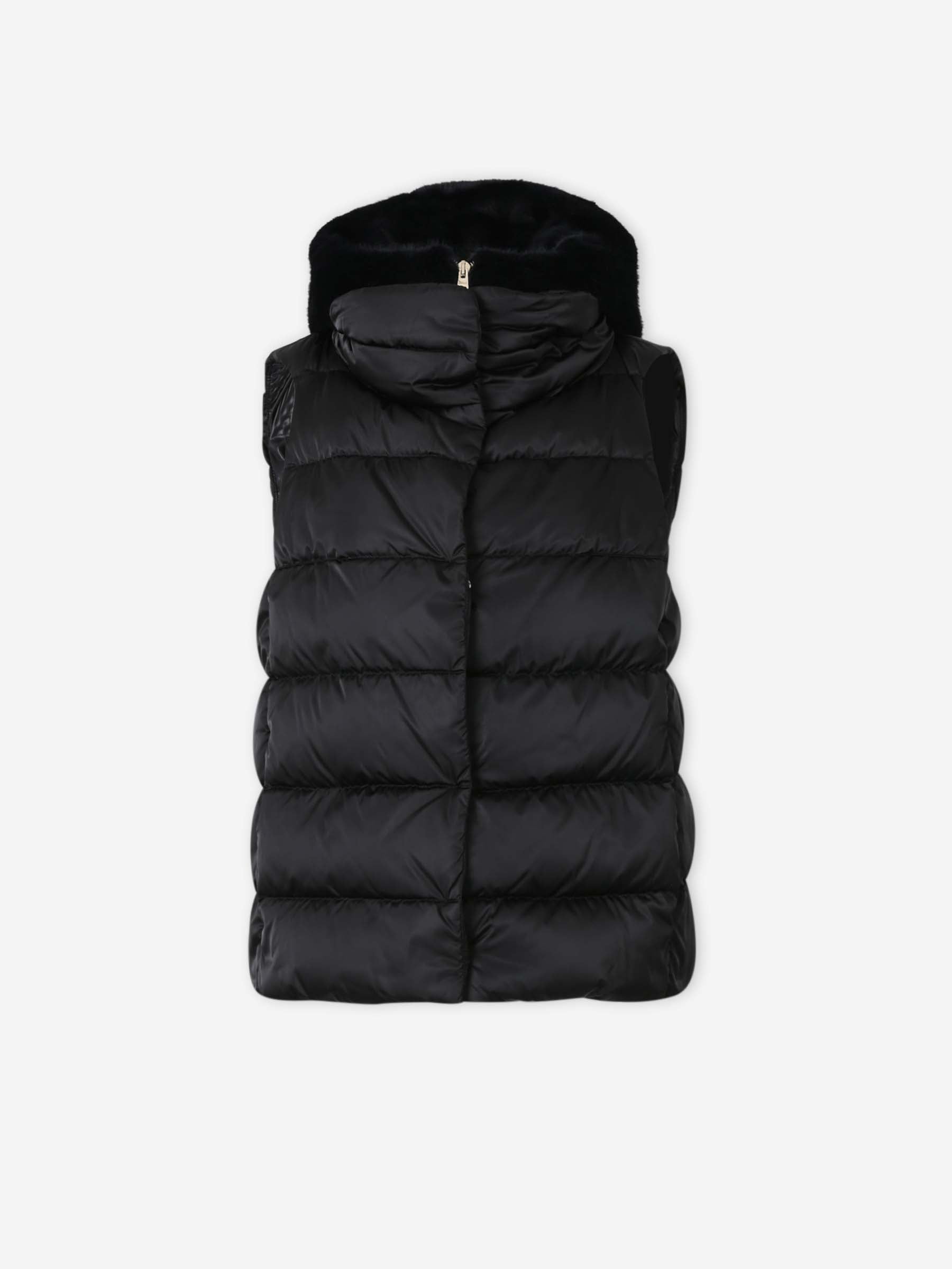 Herno Mujer Barcelona Chaleco Acolchado Capucha color Negro sku 775-000220 01 - Foto 1
