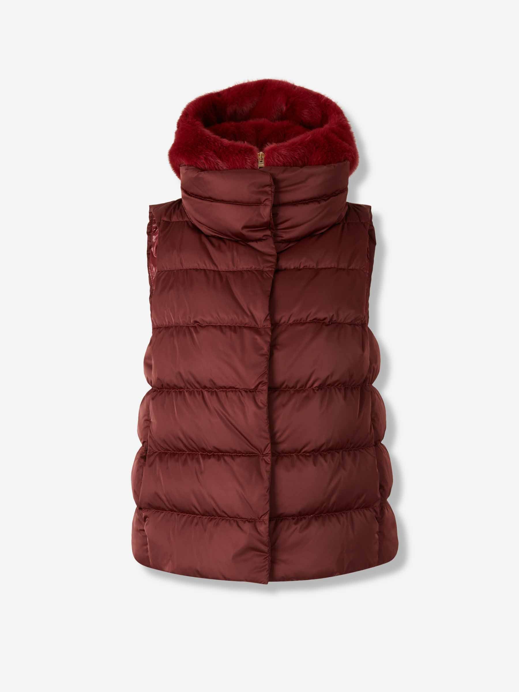 Herno Mujer Barcelona Chaleco Acolchado Capucha color Rojo sku 775-000220 02 - Foto 1