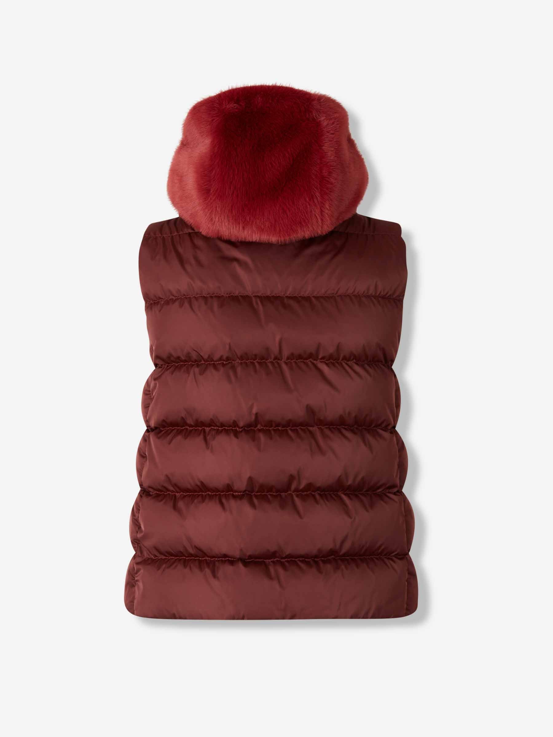 Herno Mujer Barcelona Chaleco Acolchado Capucha color Rojo sku 775-000220 02 - Foto 2