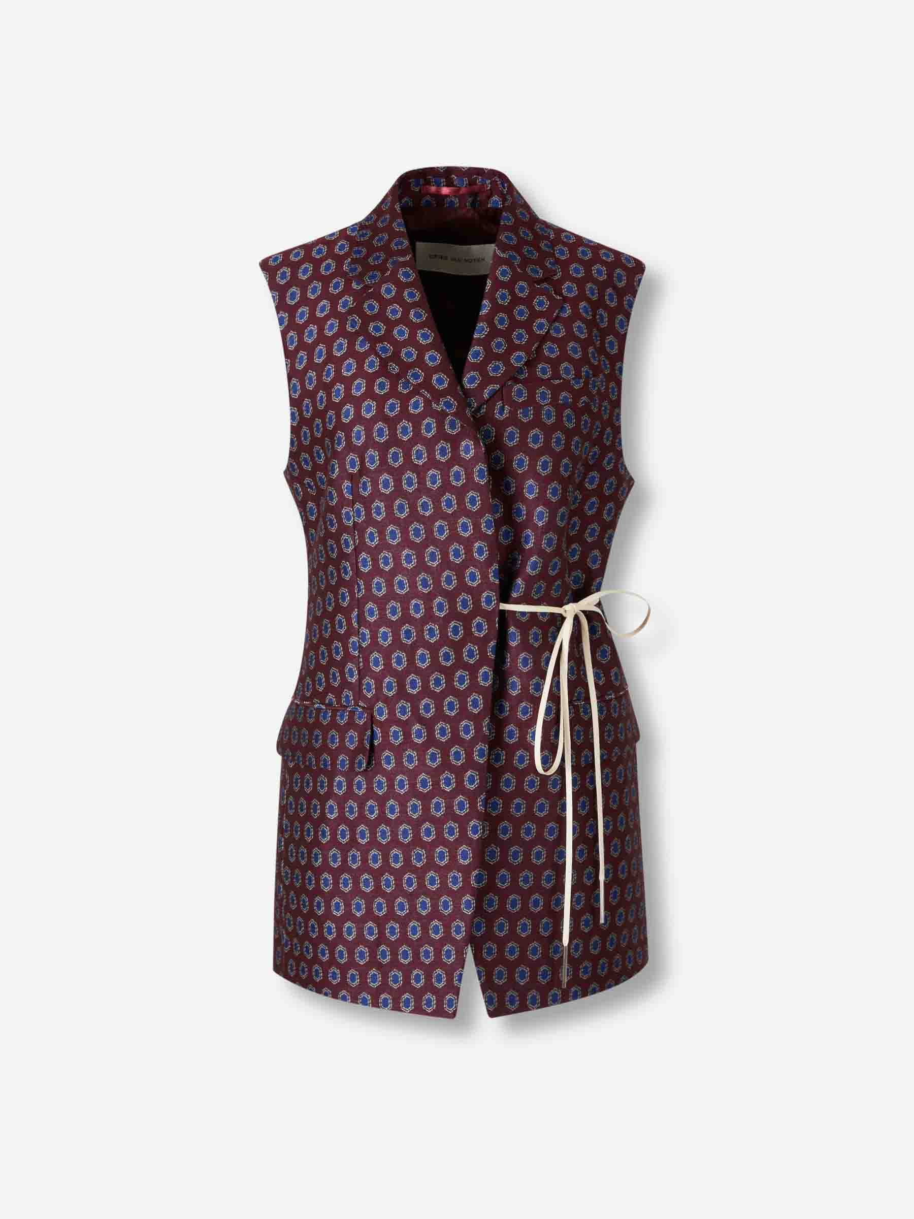 Dries Van Noten Mujer Barcelona Chaleco Estampado color Burdeos sku 775-000221 01 - Foto 1