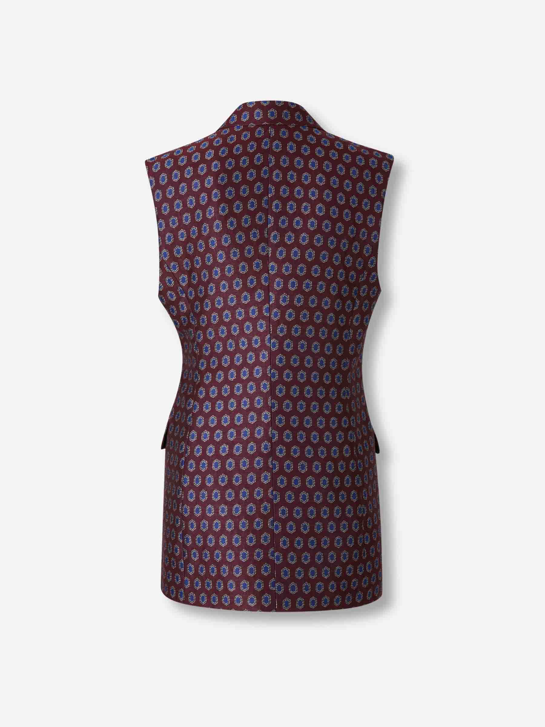 Dries Van Noten Mujer Barcelona Chaleco Estampado color Burdeos sku 775-000221 01 - Foto 2