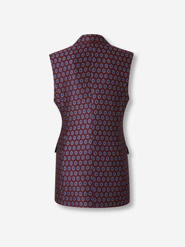 Dries Van Noten Mujer Barcelona Chaleco Estampado color Burdeos sku 775-000221 01 - Foto 2