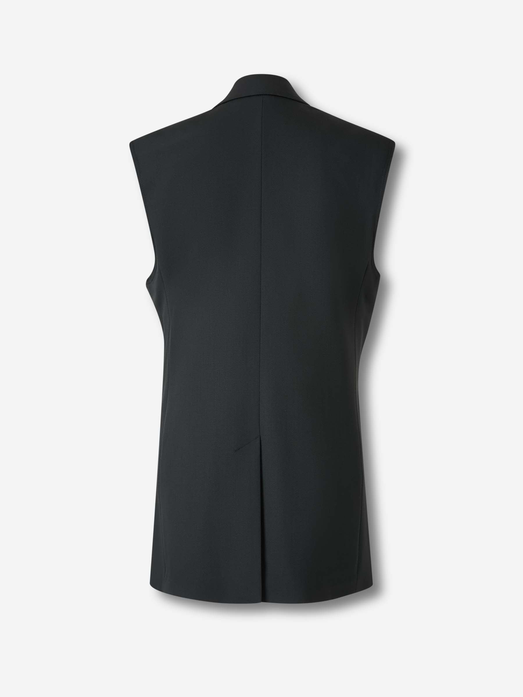 Ami Paris Mujer Barcelona Chaleco Vestir Lana color Negro sku 775-000230 01 - Foto 2