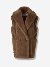 Max Mara Mujer Barcelona Chaleco Largo Teddy color Marrón sku 775-000235 01 - Foto 1