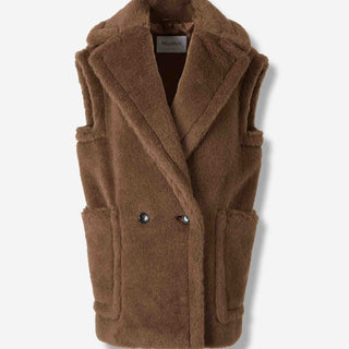 Max Mara Mujer Barcelona Chaleco Largo Teddy color Marrón sku 775-000235 01 - Foto 1