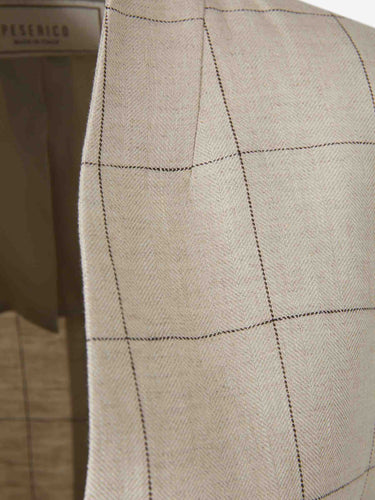 Peserico Mujer Barcelona Chaleco Ajustado Lino color Crema sku 775-000237 01 - Foto 3