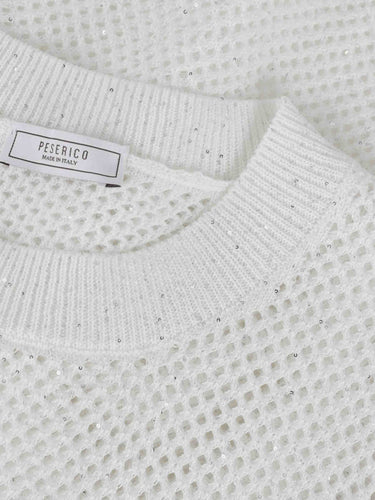 Peserico Mujer Barcelona Top con Calados color Blanco sku 775-000242 01 - Foto 3