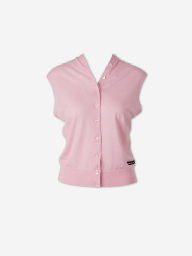 Alexander Wang Mujer Barcelona Cárdigan Fino Sin Mangas color Rosa Palo sku 775-000250 01 - Foto 1