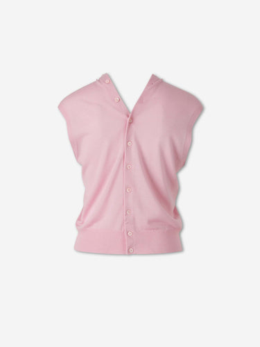 Alexander Wang Mujer Barcelona Cárdigan Fino Sin Mangas color Rosa Palo sku 775-000250 01 - Foto 2