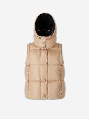Moncler Mujer Barcelona Chaleco Plumífero Macareux color Camel sku 775-000252 01 - Foto 1
