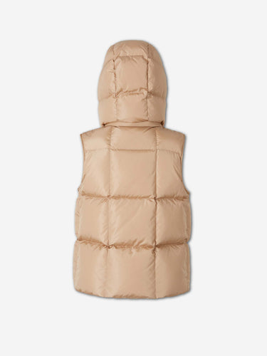 Moncler Mujer Barcelona Chaleco Plumífero Macareux color Camel sku 775-000252 01 - Foto 2