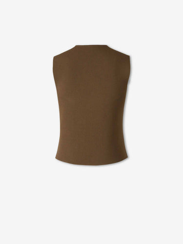 Max Mara Mujer Barcelona Chaleco Punto Botones color Verde Militar sku 775-000262 01 - Foto 2