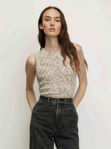 Veronica Beard Mujer Barcelona Top Tirantes Punto color Beige sku 775-000268 01 - Foto 2
