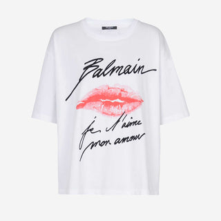 Balmain Mujer Barcelona Camiseta Kiss Algodón color Blanco sku 782-001662 01 - Foto 1