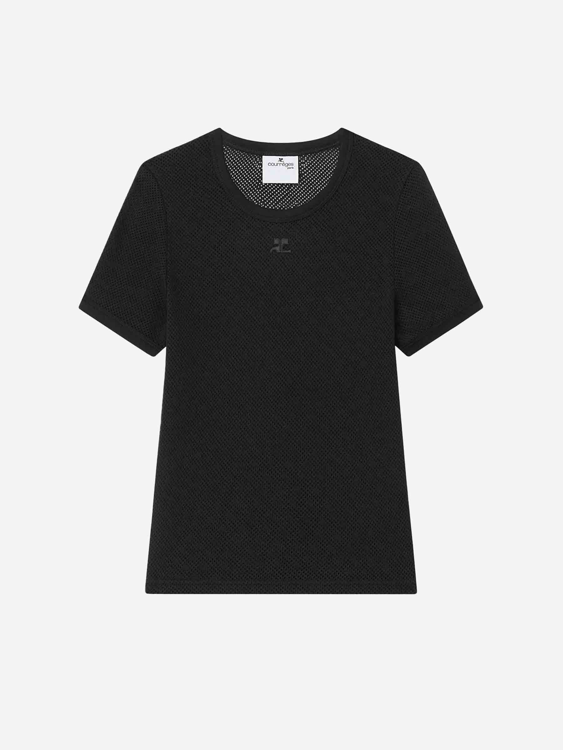 Courrèges Mujer Barcelona Camiseta Malla Logo color Negro sku 782-001665 01 - Foto 1