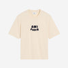 Ami Paris Mujer Barcelona Camiseta Logo Algodón color Crema sku 782-001749 01 - Foto 1