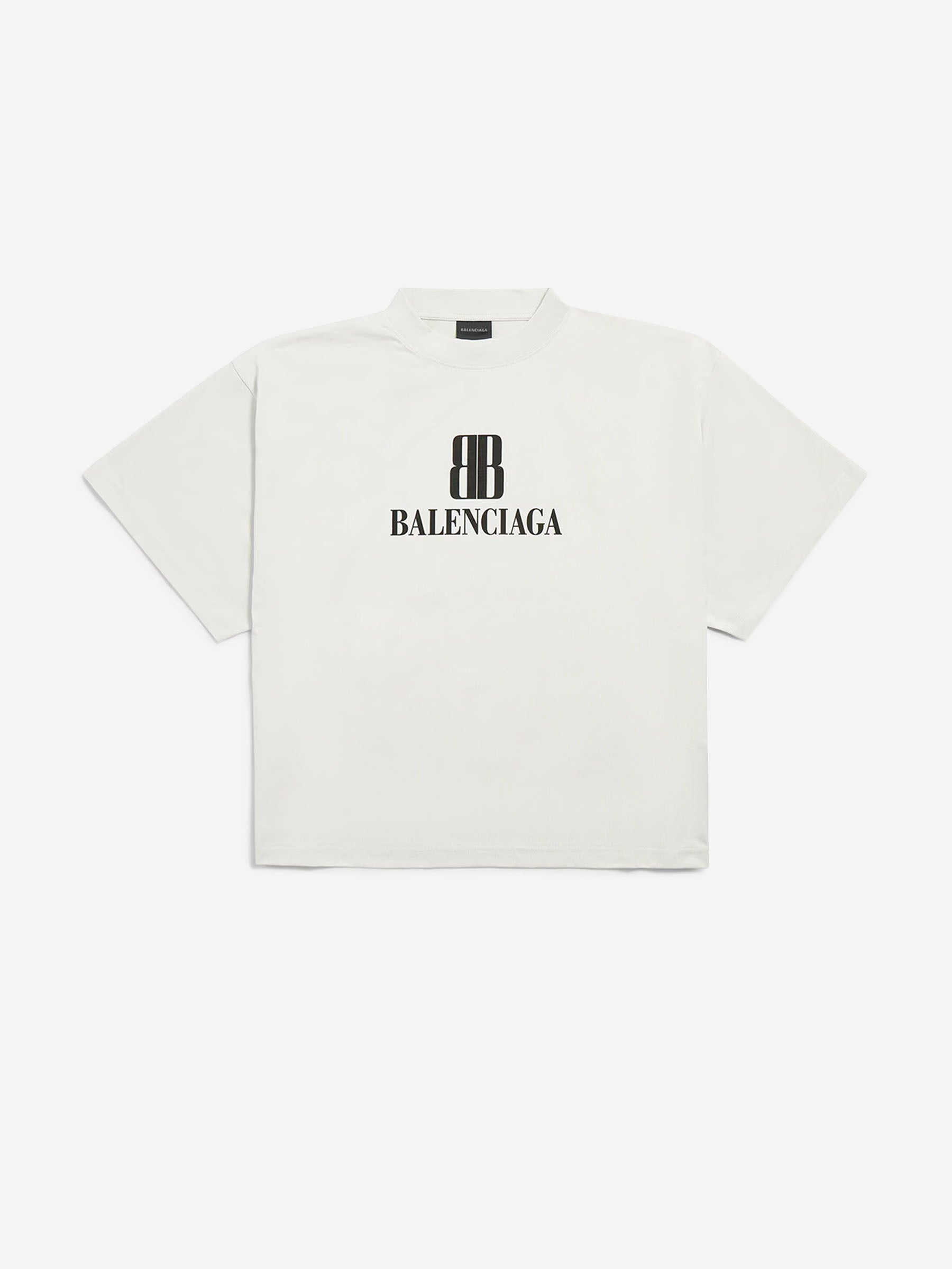 Balenciaga Mujer Barcelona Camiseta Cropped Nano Bb color Blanco sku 782-001766 02 - Foto 1