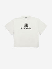 Balenciaga Mujer Barcelona Camiseta Cropped Nano Bb color Blanco sku 782-001766 02 - Foto 1