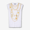 Balmain Mujer Barcelona Camiseta Estampado Collier color Blanco sku 782-001790 01 - Foto 1