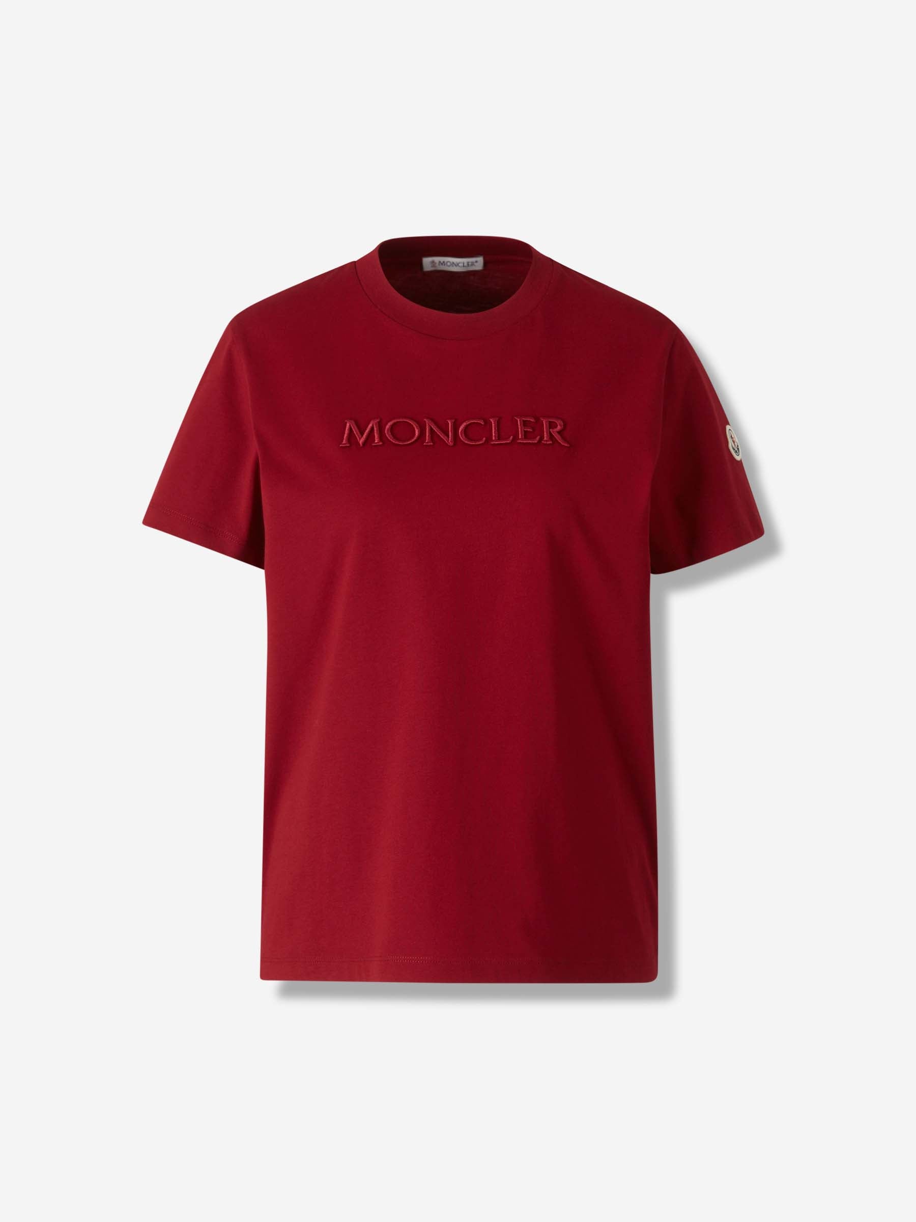 Moncler Mujer Barcelona Camiseta Logo Bordado color Rojo sku 782-001791 02 - Foto 1