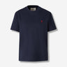 Ami Paris Mujer Barcelona Camiseta Logo Algodón color Azul Marino sku 782-001802 02 - Foto 1