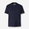 Ami Paris Mujer Barcelona Camiseta Logo Algodón color Azul Marino sku 782-001802 02 - Foto 1