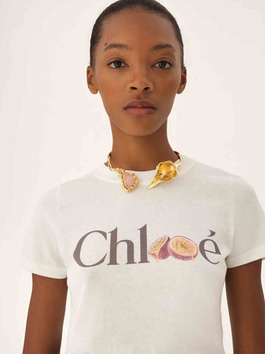 Chloé Mujer Barcelona Camiseta Cuello Redondo color Blanco sku 782-001828 01 - Foto 3