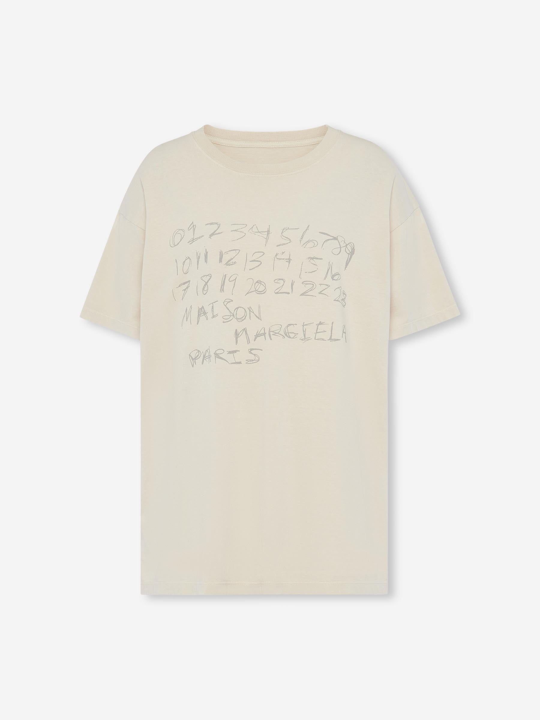 Maison Margiela Mujer Barcelona Camiseta Logo Algodón color Crema sku 782-001830 01 - Foto 1