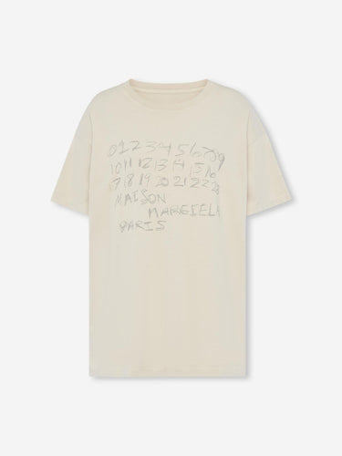 Maison Margiela Mujer Barcelona Camiseta Logo Algodón color Crema sku 782-001830 01 - Foto 1