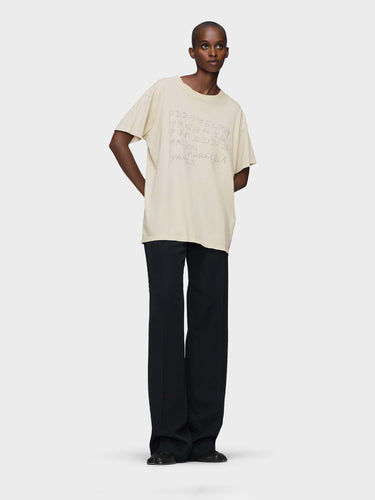 Maison Margiela Mujer Barcelona Camiseta Logo Algodón color Crema sku 782-001830 01 - Foto 2