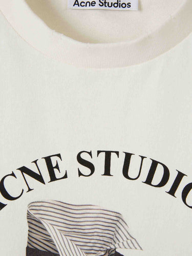 Acne Studios Mujer Barcelona Camiseta Cuello Redondo color Blanco sku 782-001838 01 - Foto 3